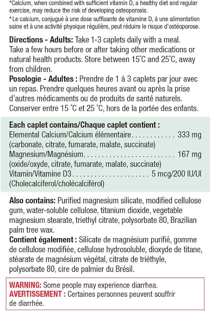 Jamieson Calcium Magnesium with Vitamin D3 Tablets 420 caplets