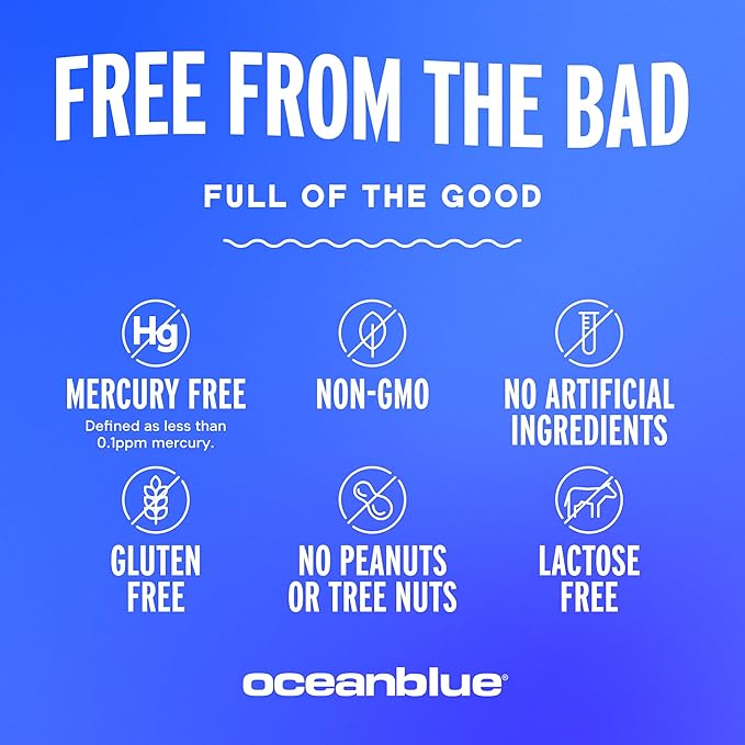 Oceanblue Professional Omega-3 2100mg Mini Fish Oil Softgels - Triple Strength High Potency EPA DHA &amp DPA - Burpless Wild-Caught Natural Orange Flavor - 120 Count