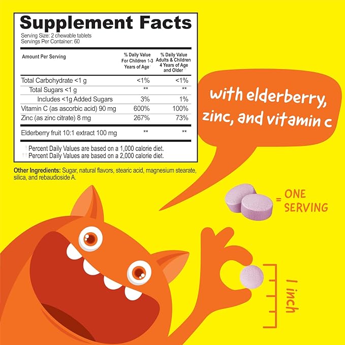 Kids Iron 10mg + Vitamin C Chewables + Elderberry + Zinc + C Chewables Bundle
