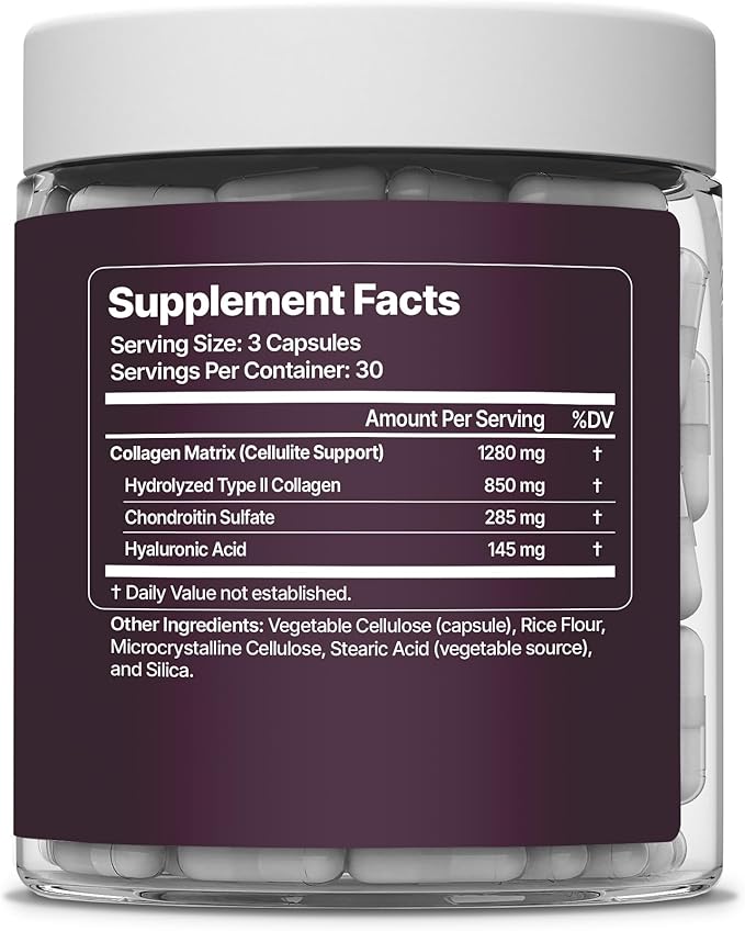 Bye Cellulite Remover for Legs &amp Body - Anti Cellulite Capsules with Hydrolyzed Collagen - Skin Smoothing Cellulite Treatment Supplement - Support Smooth Skin &amp Reduce Cellulite - 90 Count