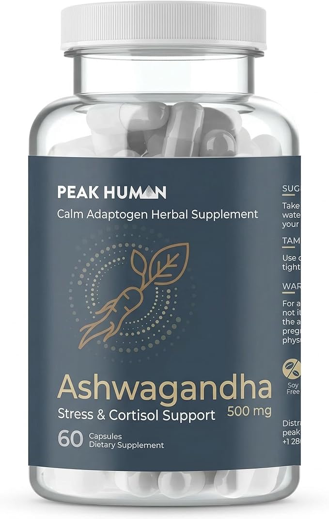 Labs Ashwagandha 500 mg – Stress &amp Cortisol Support Calm Adaptogen Herbal Supplement – 60 Capsules – Organic Stress Relief Mood Focus &amp Energy Balance