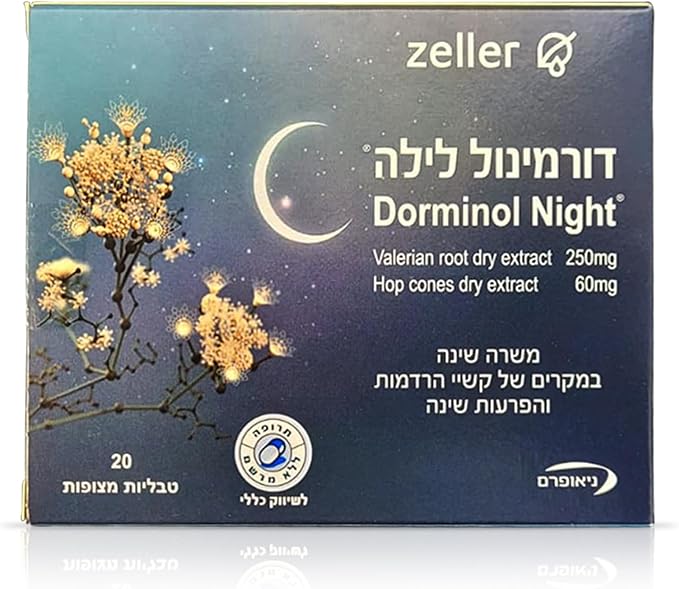 Dorminol Herbal Relaxation Supplement with Valerian &amp Hops – Plant-Based Tablets for Calm &amp Evening Unwind – 20 Tablets