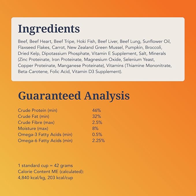 K9 Natural Beef &amp Hoki Freeze Dried Dog Food High-Meat Natural Complete Meal or Meal Toppers for Dogs Grass-Fed Beef &amp Hoki from New Zealand Grain-Free GMO-Free Complete &amp Balanced Nu