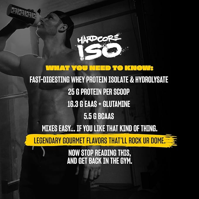 Mutant Hardcore ISO Whey Protein Isolate Powder Acts Fast to Help Recover Build Muscle Bulk and Strength 5 lb - Cookies &amp Cream