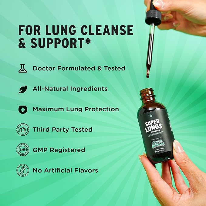 Super Liver &amp Super Lungs Bundle – Natural Herbal Support for Liver Function Lung Health and Daily Wellness – Milk Thistle Ginseng &amp Herbal Extracts – Vegan Non-GMO Formula