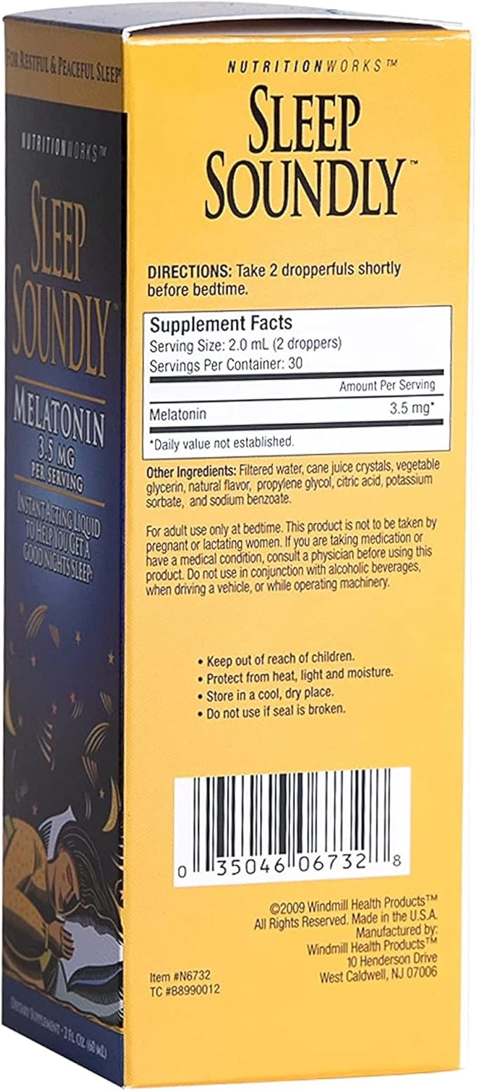 Sleep Soundly Melatonin 2-Ounce Bottles (Pack of 3)