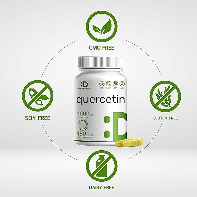 Eagleshine Vitamins Quercetin 1000mg Per Serving (2 Pack) | 300 Capsules High Bioavailable Flavonoids Third Party Tested Supports Healthy Immune System Non-GMO No Gluten