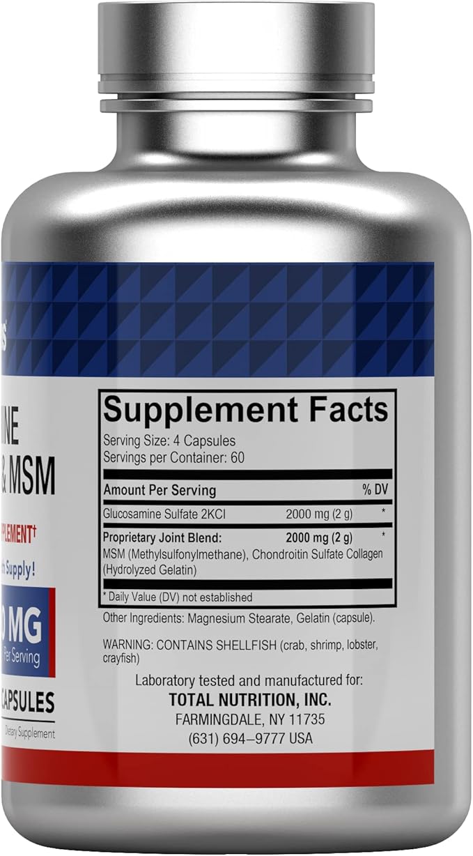 Boswellia Serrata 1200mg (120 Capsules) &amp Glucosamine Chondroitin MSM Complex 4000mg (240 Capsules)