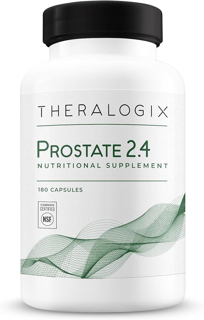 Theralogix Prostate 2.4 Nutritional Supplement - 90-Day Supply - Prostate Health for Men - Supports Healthy Prostate Tissue - Lycopene Vitamin D3 Selenium &amp Vitamin E - NSF Certified - 180 Capsu