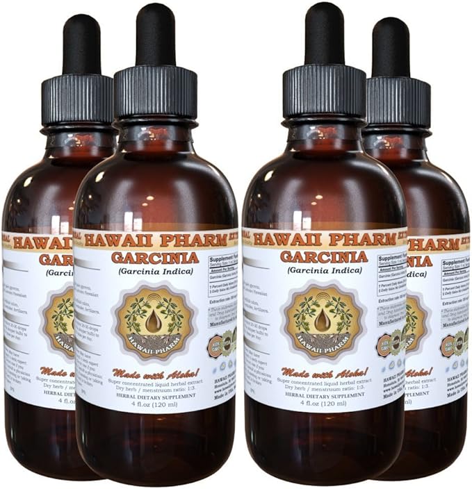 Hawaii Pharm Garcinia (Garcinia Indica) Liquid Extract 4x4 Oz