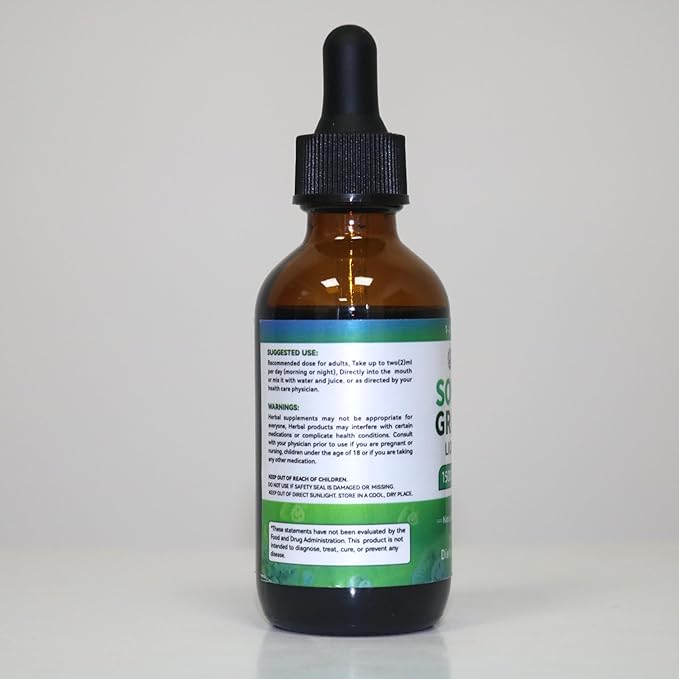 2 Pack Soursop Graviola Leaf Extract Liquid Drops Supplement with Irish Sea Moss &amp Turmeric for Cellular Support Immune System Boost Liver Health Soursop Bitters Liquid 60-Day Supply 4 FL OZ