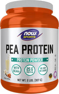 NOW Foods Sports Nutrition Pea Protein 25 g With BCAAs Easily Digested Vanilla Toffee Powder 2-Pound