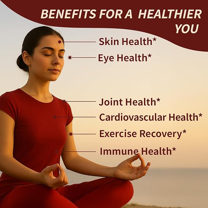 Astaxanthin 12mg Triple Strength Skin Vitamins for Women with Antioxidant ActivitySupports Immune Skin Eye &amp Joint HealthPromote Internal CirculationChocolate Flavor120 Servings