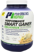 Performance Inspired Nutrition Smart Mass Gainer – 50G Protein 900 Calories Creatine L-Glutamine &amp Digestive Enzymes – Muscle Growth &amp Recovery – Vanilla Bean Ice Cream – 6 lb