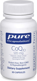 Pure Encapsulations CoQ10 120 mg - Coenzyme Q10 Supplement for Heart Health Energy Antioxidants Brain &amp Memory Health - Cellular Health Cognition &amp Cardiovascular Support* - 30 Capsules