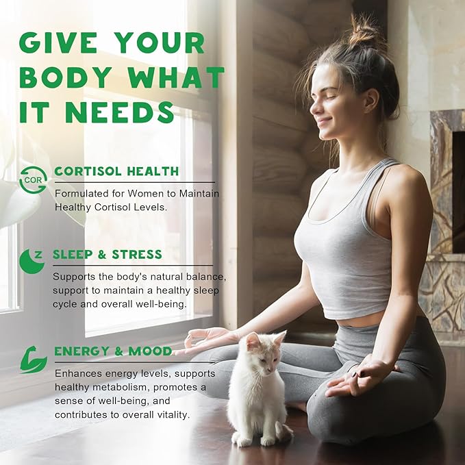 Cortisol Detox for Women Gummies Cortisol Reducer Detox Manager Magnesium Ashwagandha Rhodiola Rosea Herbal Complex for Mood/Focus &amp Sleep Maintain Healthy Cortisol Levels - 30 Day Vegan Supply