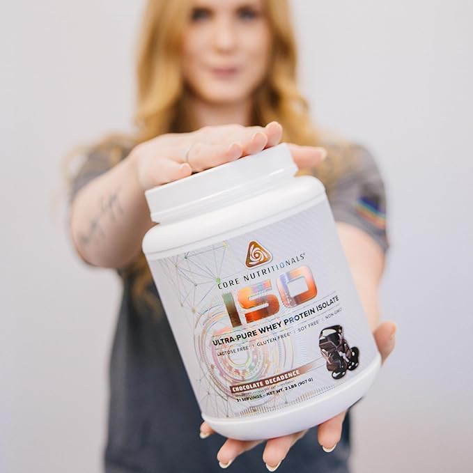 Core Nutritionals ISO 100% Micro Filtered Zero Artificial Fillers 25g Whey Protein Isolate 32 Servings (Chocolate Decadence)
