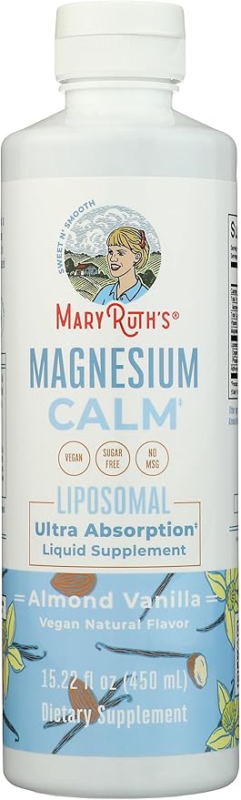 MaryRuth Organics Magnesium Liposomal| Magnesium Supplement | Magnesium Bisglycinate | Muscle &amp Bone Support | Mood Support Vitamin | Vegan | Non-GMO | Gluten Free | 15.22 Fl Oz | 30 Servings