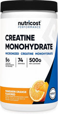 Nutricost Creatine Monohydrate Powder (Mandarin Orange 500 Gram) - Micronized Creatine Supplement - Vegan Non-GMO Gluten Free
