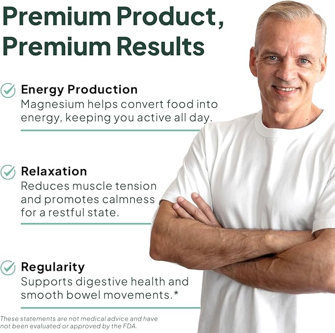 Organics Ocean Real Magnesium Citrate - High Absorption Magnesium Supplement - Chelated Magnesium to Support Energy Relaxation and Regularity - 3 Pack Bulk Supply