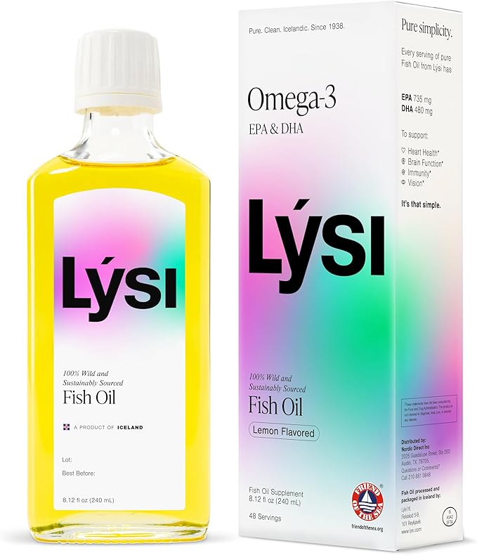 LYSI Omega 3 Fish Oil Lemon 8.12 OZ