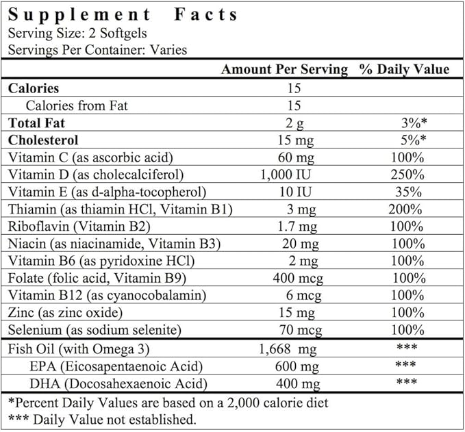 Cardiamin General Wellness Multivitamins 30-Day Supply