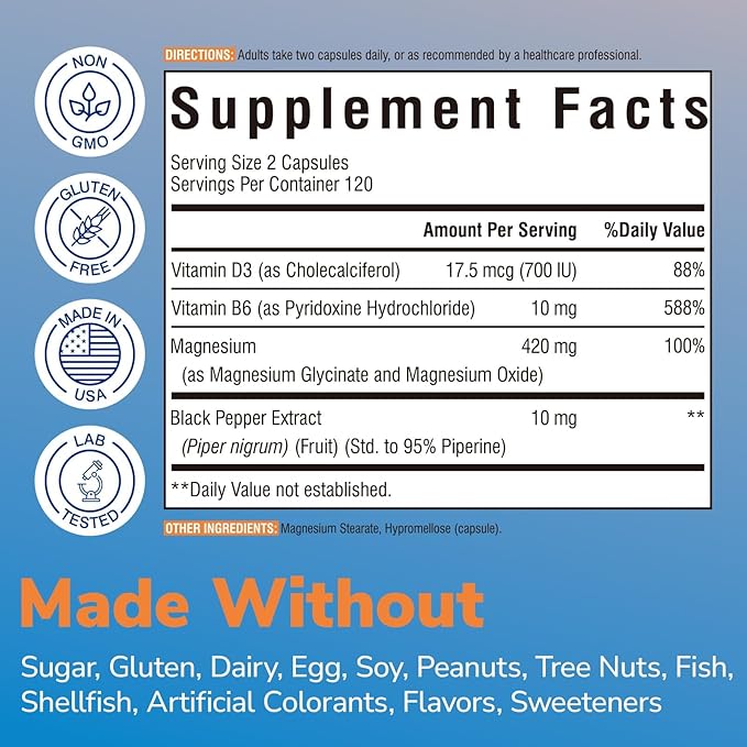 Iron Complex 60 Tablets and Magnesium Glycinate 240 Capsules