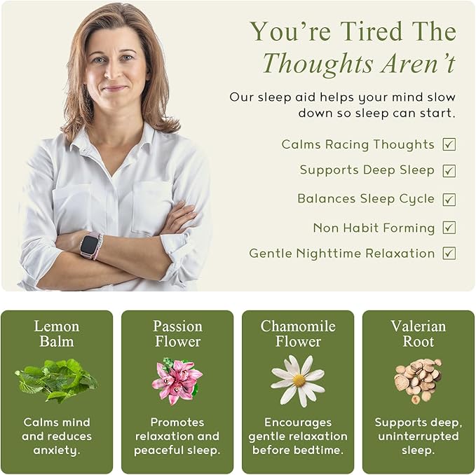 Sleep - Natural Sleep Aids for Adults with l theanine Supplement Ashwagandha Magnesium Valerian Root Melatonin - Non-Habit Forming Formula for Rejuvenating - 30 Capsules (Pack of 1)