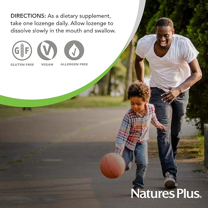 NaturesPlus Shot-O-B12 - 30 Lozenges Wild Berry Flavor - 5000 mcg - Vegan Gluten Free - 30 Servings
