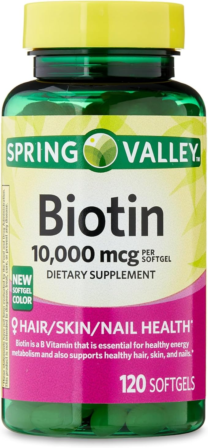 IKJ Biotin Hair/Skin/Nails Health Dietary Supplement Softgels 10000 mcg 120 Count