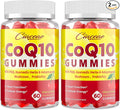 CoQ10 Gummies with PQQ - 400 MG Coenzyme Q10 High Potency Enhanced with Ayurvedic Herbs Adaptogenic Mushroom Blend &amp Probiotics for Heart Brain Energy Immunity Cherry Flavor 120 Vegan Gummi
