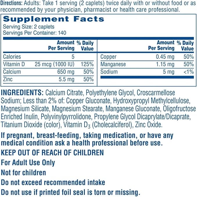 Citra-Cl Maximum Plus Calcium Citrate + Vitamin D3 Supplement Tablets 280 ct. Supports Bone Health &amp Strength - 5 Month Supply + Exclusive Vitamin Guide