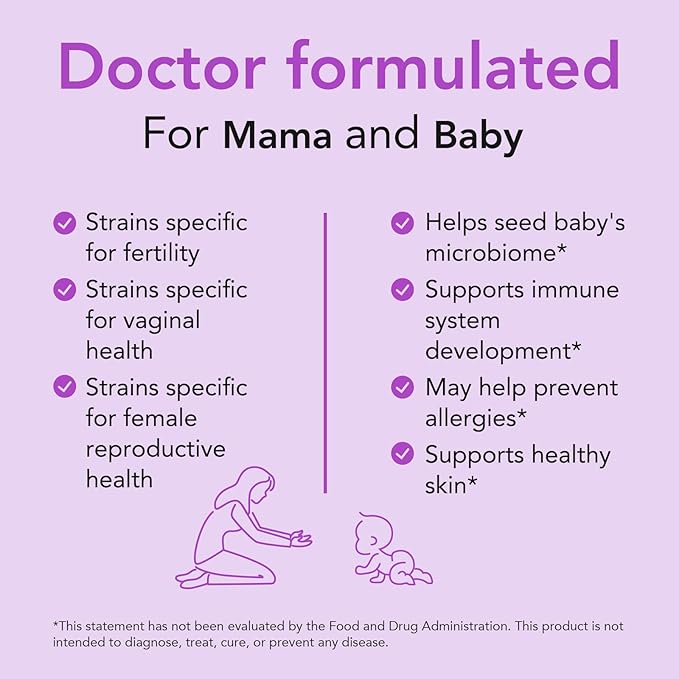 Premom Prenatal Pre &amp Probiotics for Women: 18 Diverse Organic Prebiotics Strains - Supports Digestive 30 Billion CFU Gut &amp Immune Health for Mom and Baby - Daily Capsules