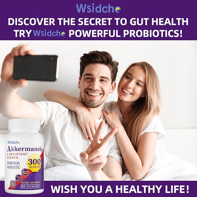 300 Billion AFU Akkermansia Probiotic | supplement for Women &amp Men Akkermansia Muciniphila for Akkermansia Digestive Gut Immune Enhances Gut Digestive Lining function Akka Superbiotics - 60