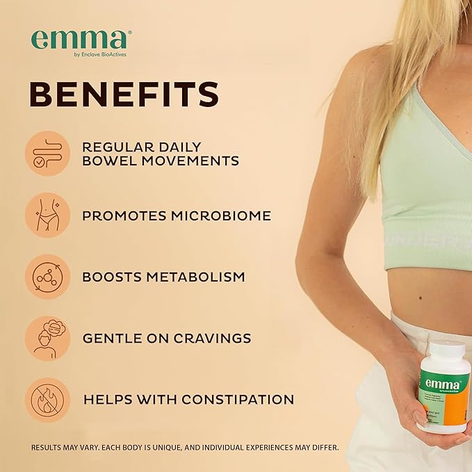 Emma Gut Health Relief Supplement Doctor Endorsed Formula for Women &amp Men Leaky Gut &amp Digestive Support for Constipation Bloating &amp Gas Relief with Berberine Resveratrol Quercetin 60