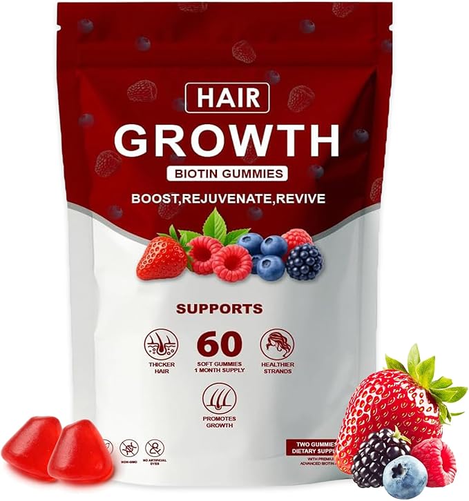 Lumin Hair Growth Vitamins Gummies for Black Women Healthy Nourishment with Biotin Collagen &amp Botanical Extracts Hair Growth &amp Strength Skin &amp Nail Care Non-GMO 60 Gummies (1)