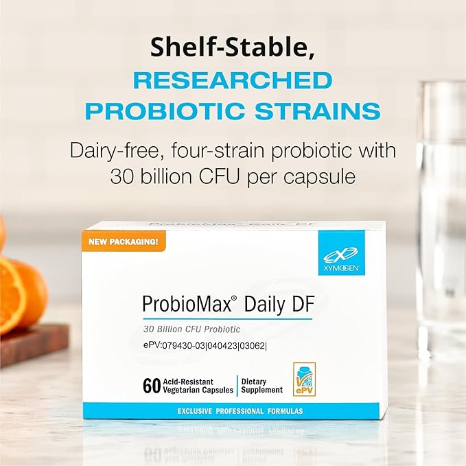 XYMOGEN ProbioMax Daily 30B - Vegetarian Dairy &amp Gluten Free Probiotics for Digestive Health - Women's &amp Men's Probiotic Nutritional Supplements - Formerly ProbioMax Daily DF (30 Capsules)