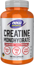 Now Foods Sports Nutrition Creatine Monohydrate 750 mg Mass Building*/Energy Production* 240 Veg Capsules