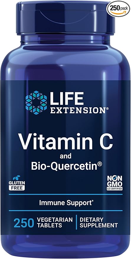 Life Extension Super Omega-3 Fish Oil Sesame &amp Olive Extract with Vitamin C &amp Bio-Quercetin Phytosome - 240 Softgels &amp 250 Tablets