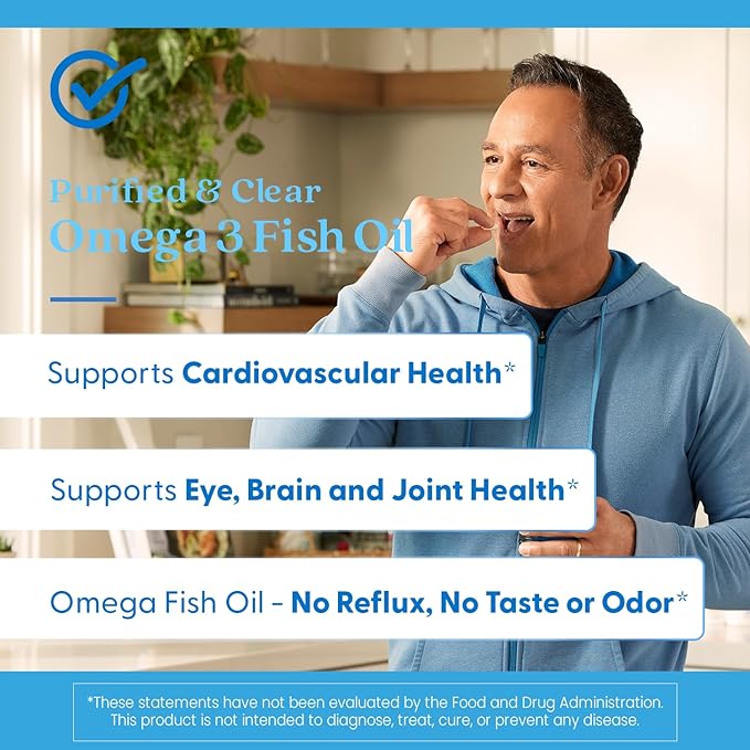 Doctor's Best Omega 3 Fish Oil Supplement for Women &amp Men - Source of DHA EPA &amp Omega-3 Fatty Acids Purified High 2000 mg Potency Heart Health Support Non-GMO Gluten Free - 120 Marine S