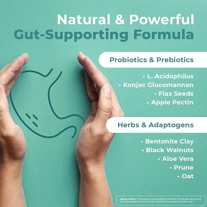 GutOptim Probiotic &amp Prebiotic Capsules | Pre and Probiotics for Synbiotic Gut Health &amp Bloating Relief for Women &amp Men | Enzyme with Probiotics for Digestive Health | Non-GMO 60 Ct 6 Mo
