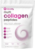 Multi Collagen Protein Powder 2lbs-Unflavored with Hyaluronic Acid &amp Vitamin C Skin Hair &amp Joint Support 32 Oz