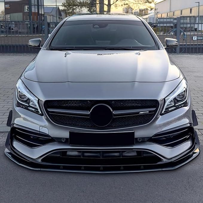 Auto Front SplittersCar Front Bumper LipCar Front Bumper SpoilerCompatible with CLA Class C117 2016-2019 CLA200 260 CLA45 AMGCarbon Fiber Pattern