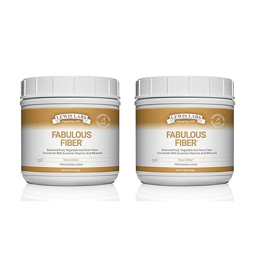 Lewis Labs Fabulous Fiber Powder Supplement | Delicious Quick Dissolve Daily Fiber Powder from Fruits Vegetables &amp Grains Contains Vitamins &amp Minerals Proudly Made in The USA 16 Ounces (2