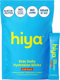 HIYA Kids Hydration with Electrolytes - Zero Added Sugar Fruit Punch Flavored Kids Hydration Packets - 15 Sticks - Travel-Friendly Drink Mix for Children Ages 2+