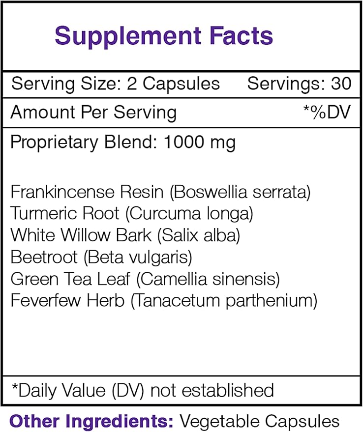 Secrets of the Tribe - Minor Pain Care Musculoskeletal Pain Formula Herbal Supplement Blend (60 Capsules)