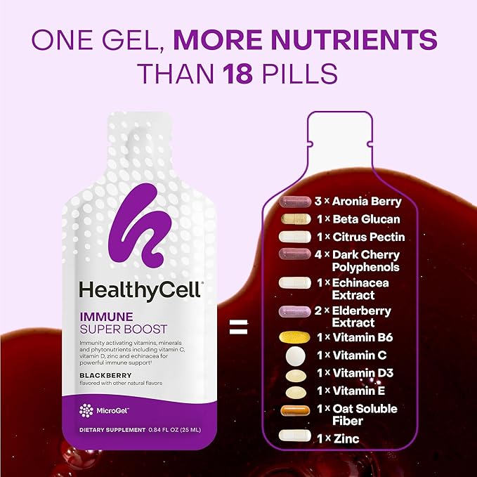 Healthycell REM Sleep Aid Supplement + Immune Super Boost Supplement Bundle