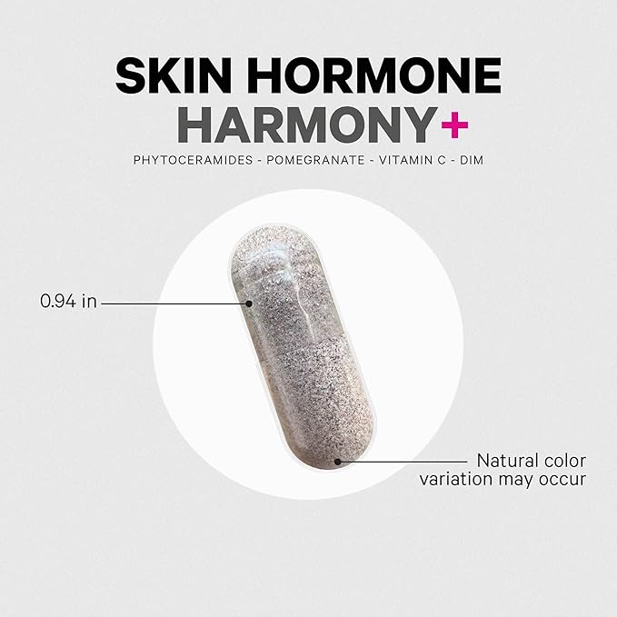 Codeage Skin Hormone Harmony+ Supplement – Skin Hair Support with Ceramosides Red Orange Complex Diindolylmethane Astaxanthin Vitamin C Ascorbic Acid Liposomal Delivery – Non-GMO – 30 Capsules