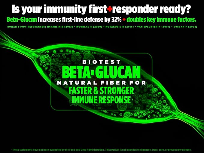 Biotest Beta-Glucan - Faster &amp Stronger Immune Response* - 30 Servings