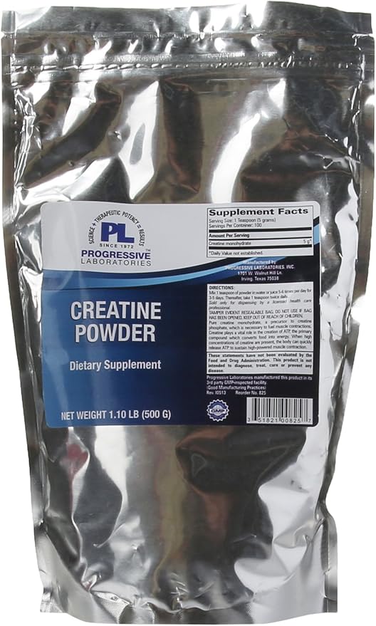 Progressive Labs Creatine Powder Supplement 1.1 Pound